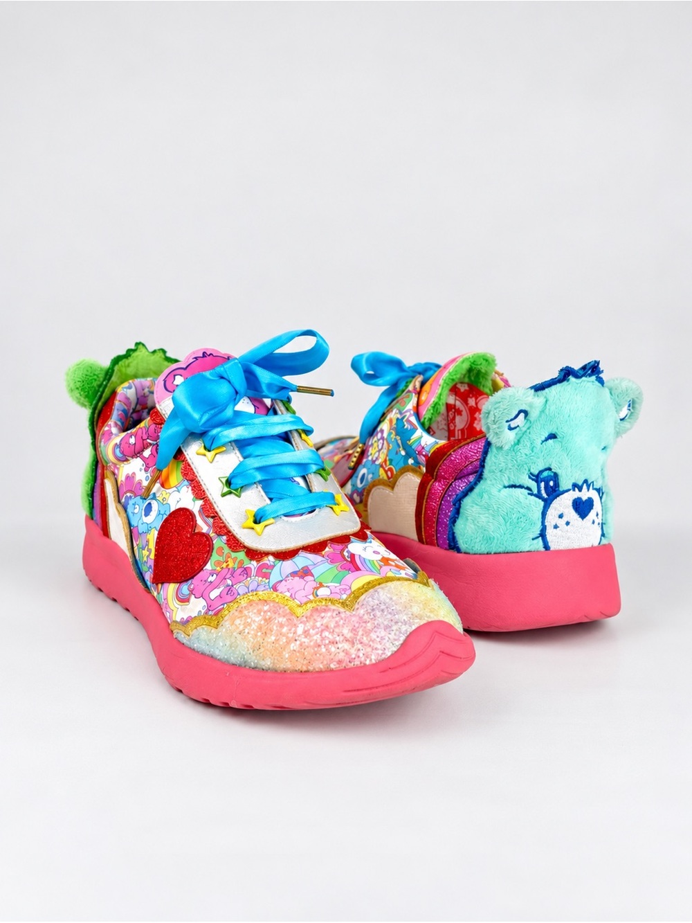 Irregular Choice Hugs Rule Care Bears Sneakers | Plush Bears | EU 39